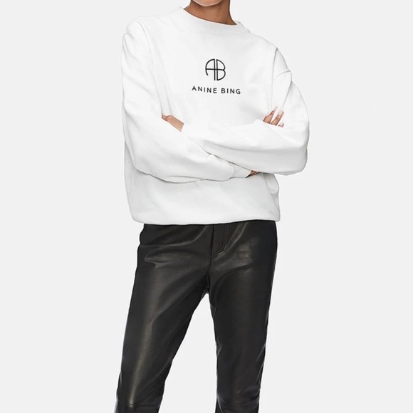 RAMONA SWEATSHIRT - LARGE - WHITE - ANINE BING - Picture 2 of 8